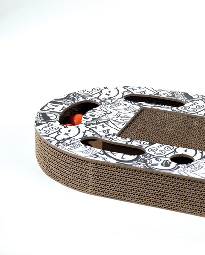 M-pets Urbanstyle Freestyle Cat Scratcher - Black & White