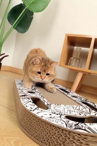 M-pets Urbanstyle Freestyle Cat Scratcher - Black & White