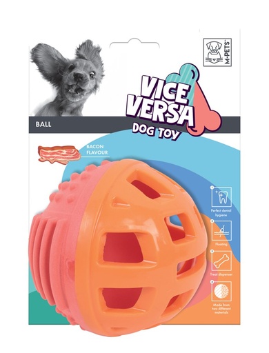 M-pets Vice Versa Dog Toy Ball - Bacon Scent