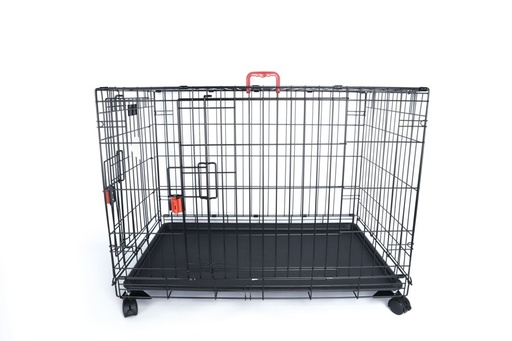 M-pets Voyager Wire Crate - 2 Doors L With Wheels Patented Securo Lock