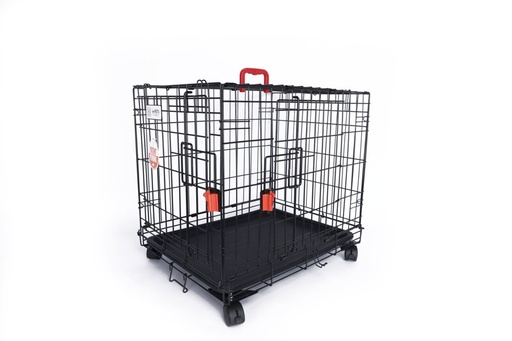 M-pets Voyager Wire Crate - 2 Doors S With Wheels Patented Securo Lock