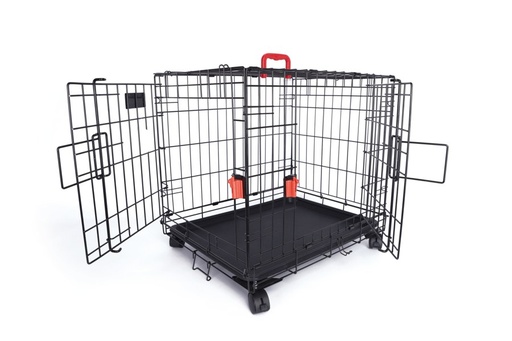 M-pets Voyager Wire Crate - 2 Doors S With Wheels Patented Securo Lock