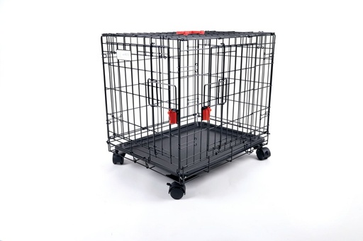 M-pets Voyager Wire Crate - 2 Doors S With Wheels Patented Securo Lock