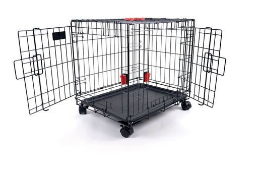 M-pets Voyager Wire Crate - 2 Doors S With Wheels Patented Securo Lock
