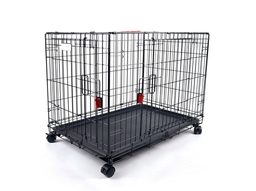 M-pets Voyager Wire Crate - 2 Doors Xl With Wheels Patented Securo Lock