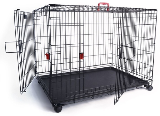 M-pets Voyager Wire Crate - 2 Doors Xl With Wheels Patented Securo Lock