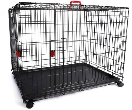 M-pets Voyager Wire Crate - 2 Doors Xl With Wheels Patented Securo Lock