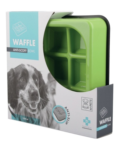 M-pets Waffle - Slow Feed Bowl,chekered