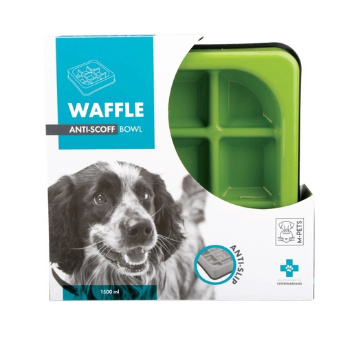 M-pets Waffle - Slow Feed Bowl,chekered