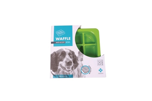 M-pets Waffle - Slow Feed Bowl,chekered