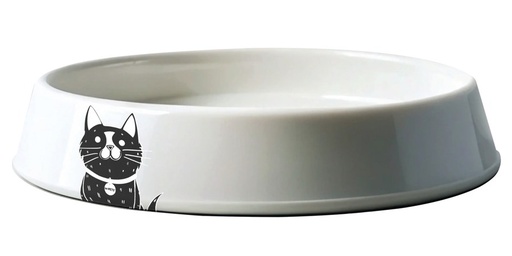 Petjoy M-pets Petjoy Ceramic Bowl Moonpie Cat - Black & White 400ml