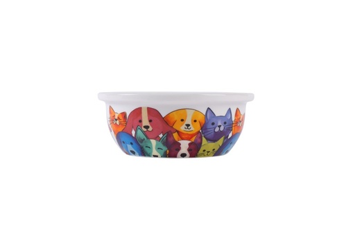 Petjoy M-pets Petjoy Feedmewow Bowl Petfamily - Multicolor 300ml