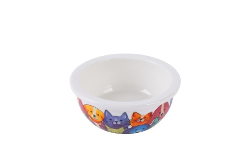 Petjoy M-pets Petjoy Feedmewow Bowl Petfamily - Multicolor 300ml