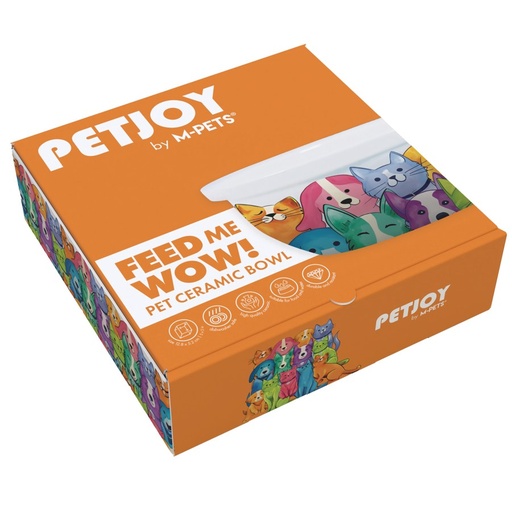 Petjoy M-pets Petjoy Feedmewow Bowl Petfamily - Multicolor 300ml