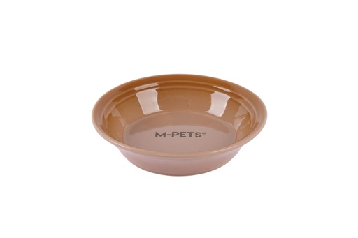 Petjoy M-pets Petjoy Flatty Ceramic Bowl - Brown 250ml