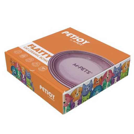Petjoy M-pets Petjoy Flatty Ceramic Bowl - Purple 500ml