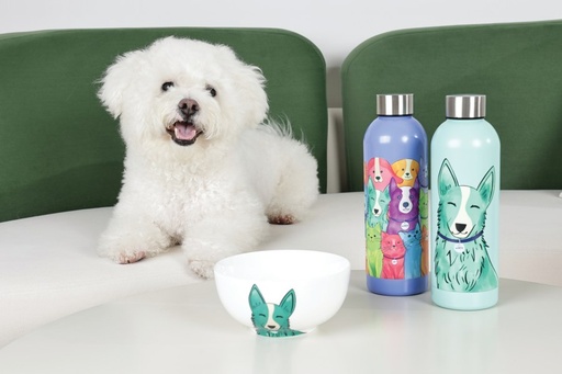 Petjoy M-pets Petjoy Furry Feast Luna Ceramic Bowl - Color 550ml