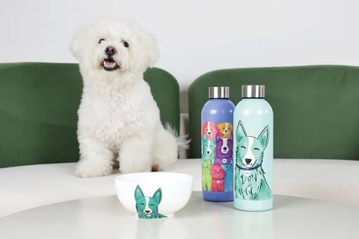 Petjoy M-pets Petjoy Furry Feast Luna Ceramic Bowl - Color 550ml