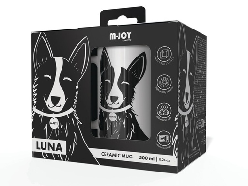 Petjoy M-pets Petjoy Mug Luna - Black & White 350ml