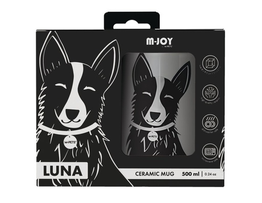Petjoy M-pets Petjoy Mug Luna - Black & White 350ml