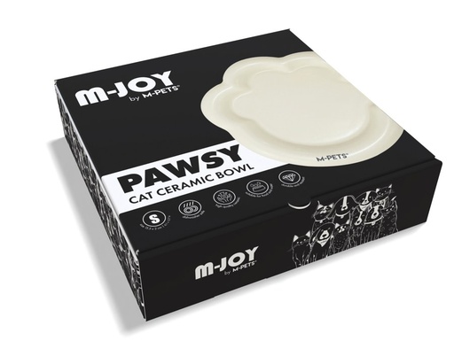 Petjoy M-pets Petjoy Pawsy Bowl S - White 100ml
