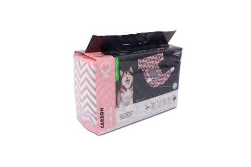 M-pets Carbon Diapers - Female Dog - (Xl) - 15 Pcs