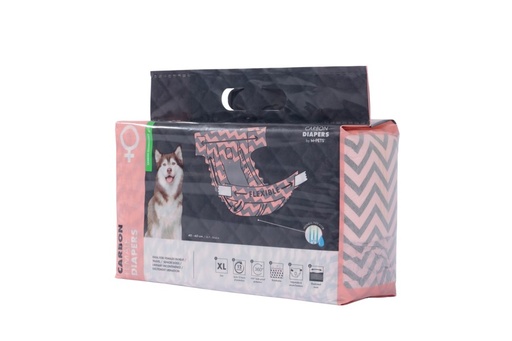 M-pets Carbon Diapers - Female Dog - (Xl) - 15 Pcs