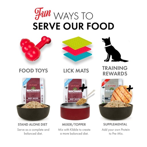 Grandma Lucy's Dog Macanna Beef Recipe 1lb