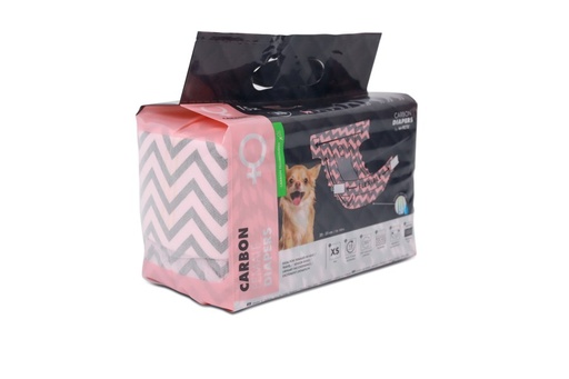 M-pets Carbon Diapers - Female Dog - (Xs) - 15 Pcs