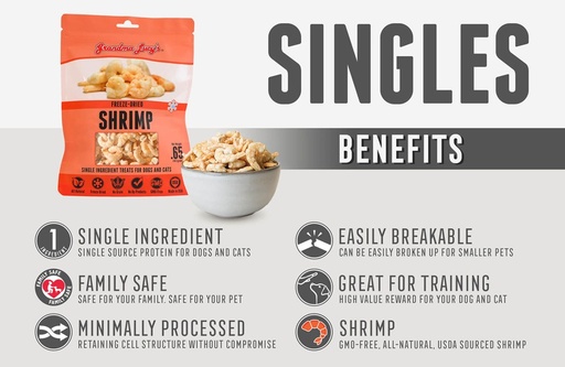 Grandma Lucy's Dog Singles Shrimp Treats 0.65oz