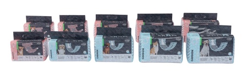 M-pets Carbon Diapers - Female Dog - (Xs) - 15 Pcs