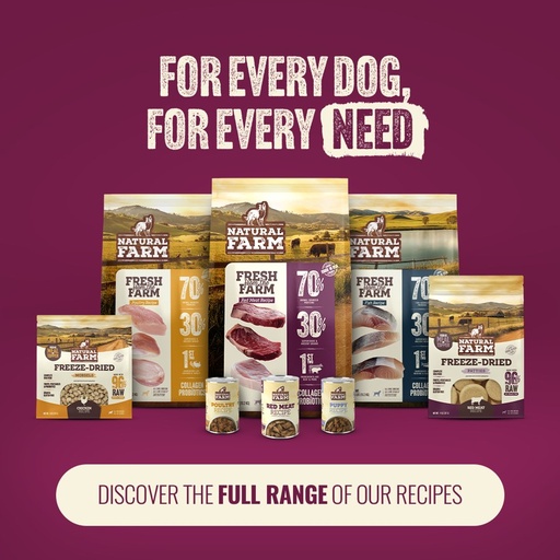 Natural Farm Dog Beef Dinner Patties 14oz