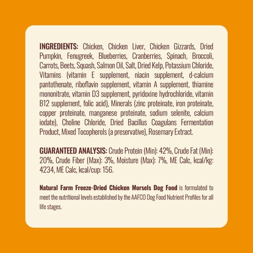 Natural Farm Dog Chicken Dinner Patties 14oz
