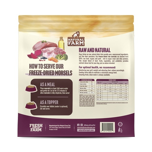 Natural Farm Dog Freeze-dried Red Meat Morsels 8oz