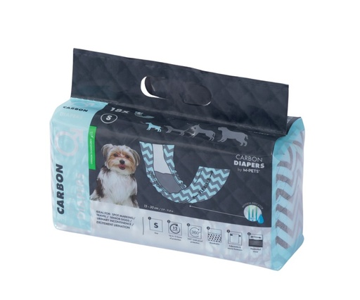 M-pets Carbon Diapers - Male Dog (S ) - 18 Pcs
