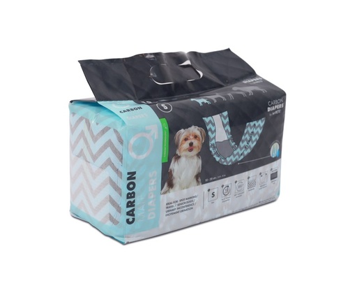 M-pets Carbon Diapers - Male Dog (S ) - 18 Pcs