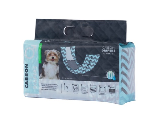 M-pets Carbon Diapers - Male Dog (S ) - 18 Pcs