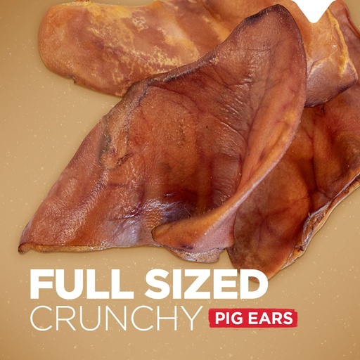 Natural Farm Dog Pig Ears 3 Count