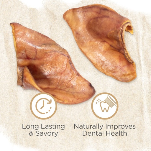 Natural Farm Dog Pig Ears 3 Count