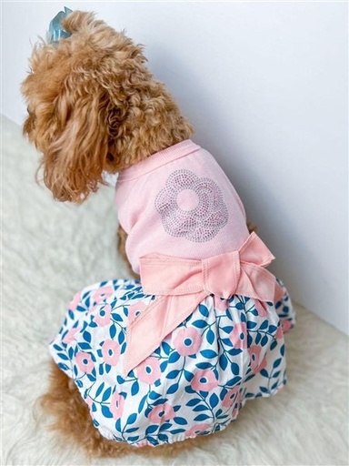 Cherry Blossoms Dress - Pink - Pink / S