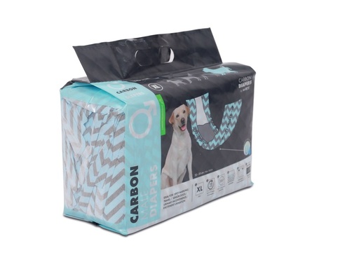 M-pets Carbon Diapers - Male Dog - (Xl) - 18 Pcs