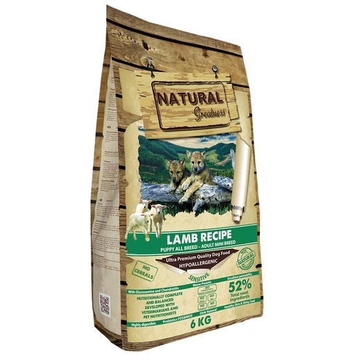 Natural Greatness Dog Lamb Sensitive Starter-puppy & Adult Mini 6kg