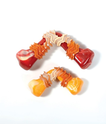 M-pets Carnivore Dog Toy Boomerang Bone - Bacon Scent 12.5 X 6.1 X 3.7cm