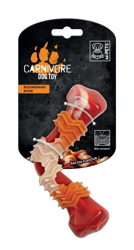 M-pets Carnivore Dog Toy Boomerang Bone - Bacon Scent 17.8 X 9.3 X 4.1cm