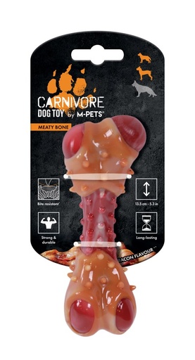 M-pets Carnivore Dog Toy Meaty Bone M - Bacon Flavour