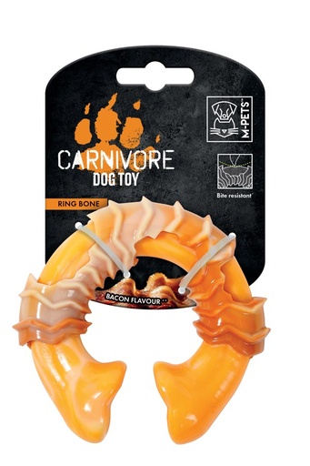 M-pets Carnivore Dog Toy Ring Bone - Bacon Scent 10.8 X 9.7 X 3.6cm