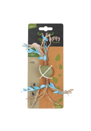 M-pets Charmy Catnip Toy - Tree Branch Blue