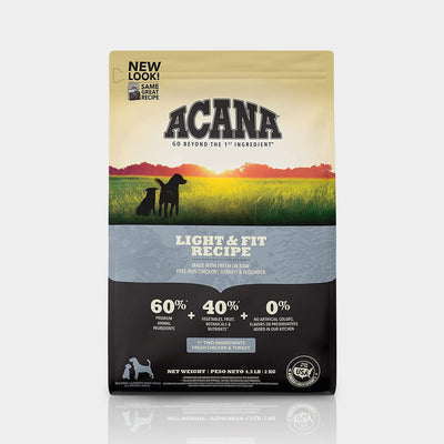 Acana Heritage Light & Fit Alimento para Perros Adultos - Control de Peso - Sin Cereales - 13 lb