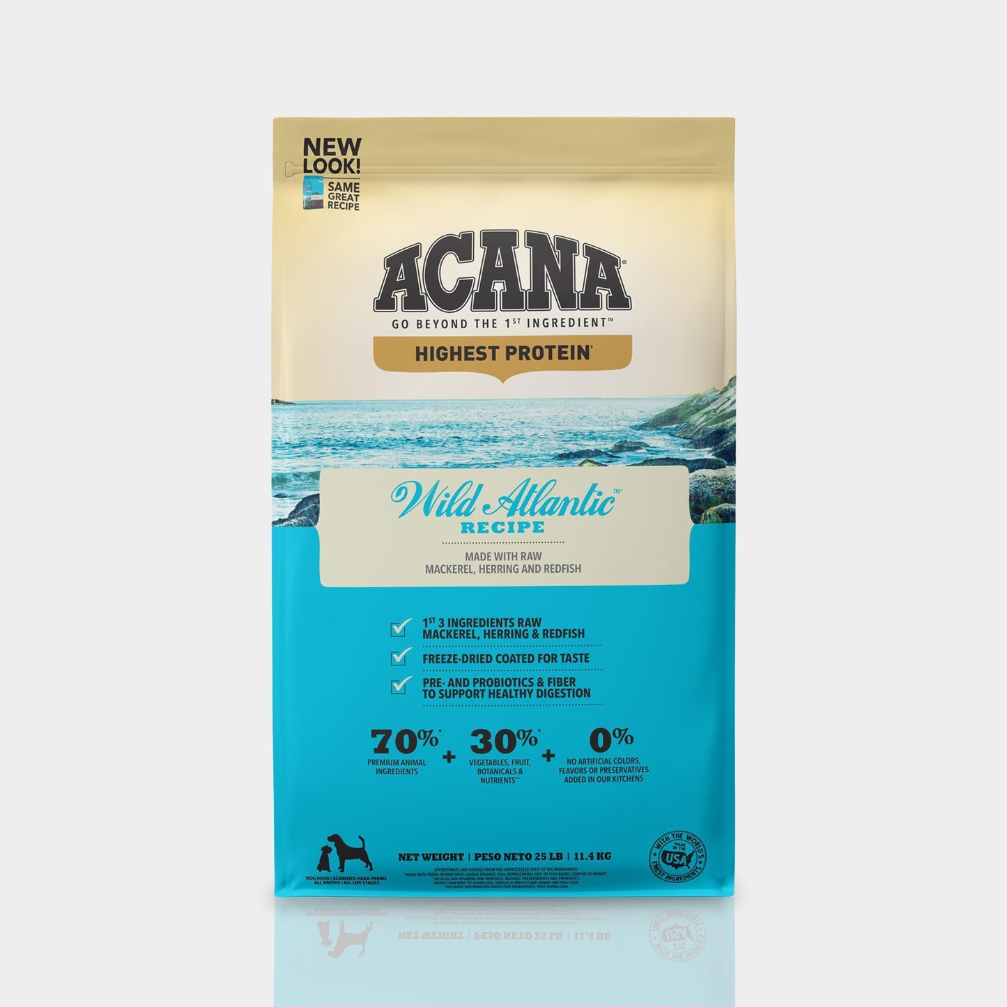 Acana Wild Atlantic Alimento con Pescado del Atlántico para Perros - Todas las Razas - Sin Cereales - 4.5 lb