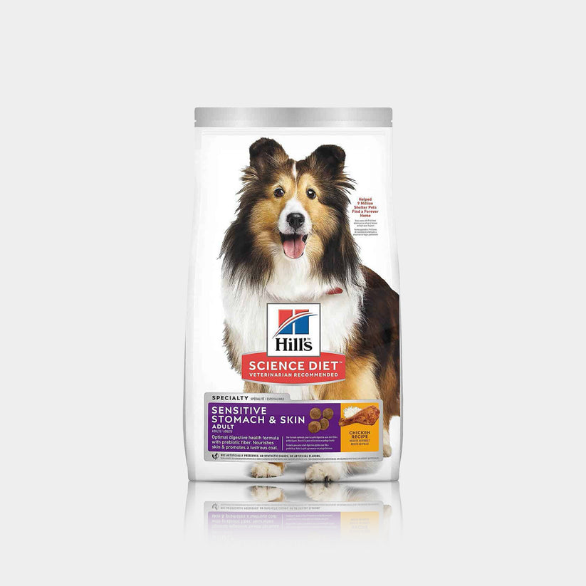 Hill's Science Diet Adult Sensitive Stomach & Skin Alimento con Pollo para Perros Adultos - Piel Sensible - 15 lb